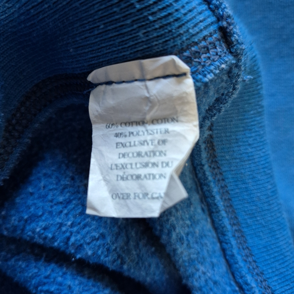 Abercrombie & Fitch Vintage Y2K Preppy Pullover Hoodie Graphic Logo Blue Sz M - Picture 9 of 12
